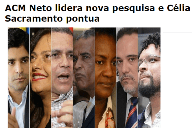 Portal F7 Online divulga pesquisa sobre a disputa eleitoral a Prefeitura de Salvador
