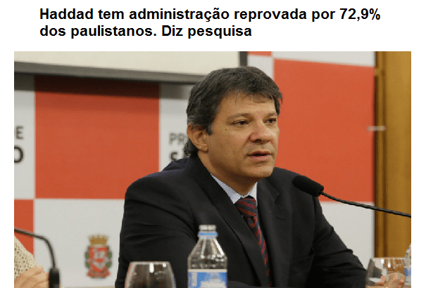 Site Popular Mais divulga pesquisa sobre a popularidade do Prefeito de São Paulo, Fernando Haddad