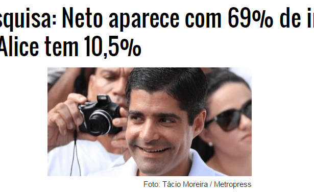 Jornal Metro1 divulga pesquisa sobre a disputa eleitoral a Prefeitura de Salvador - BA