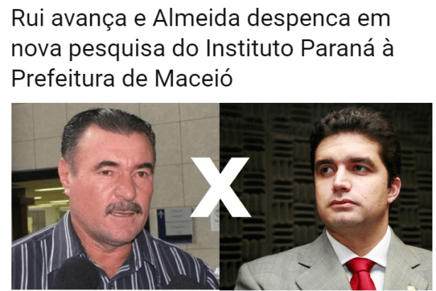 Blog Repórter Paripueira divulga pesquisa sobre a disputa eleitoral a Prefeitura de Maceió – AL