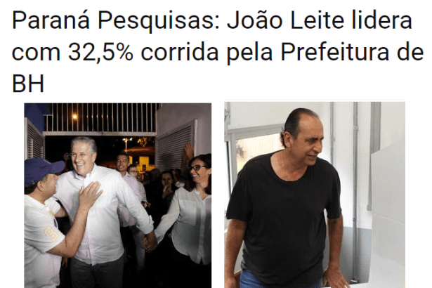 Portal Ultima Hora Notícias divulga pesquisa de 2º turno sobre a disputa eleitoral a Prefeitura de Belo Horizonte - MG