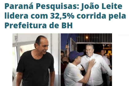 TNH1 - TV Pajuçara divulga pesquisa de 2º turno sobre a disputa eleitoral a Prefeitura de Belo Horizonte - MG