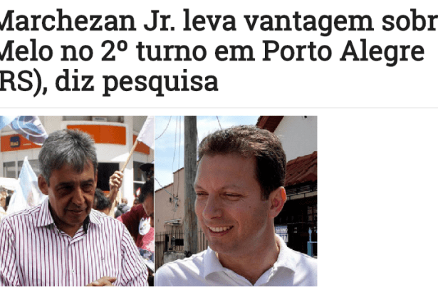 Jornal A Notícia Do Dia divulga pesquisa de 2º turno sobre a disputa eleitoral a Prefeitura de Porto Alegre - RS