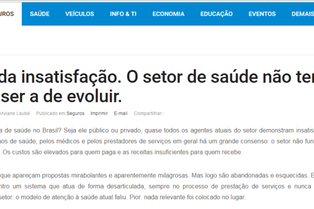 SEGS.Com.Br comenta em matéria pesquisa realizada pela Paraná Pesquisas para o Plano de Saúde SC Saúde de Santa Catarina