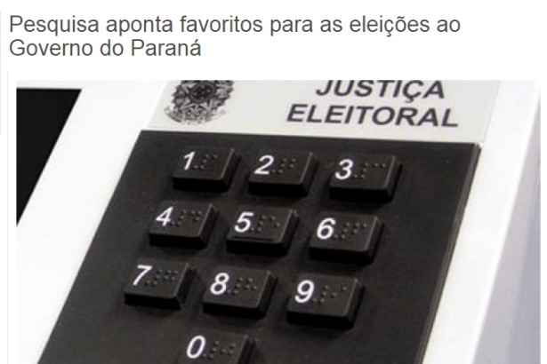 Rádio Jornal AM divulga pesquisa realizada no Estado do Paraná sobre a disputa eleitoral ao Governo do Estado