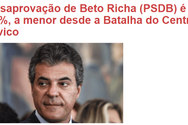 Rádio Independência AM divulga pesquisa sobre a popularidade do Governador Beto Richa
