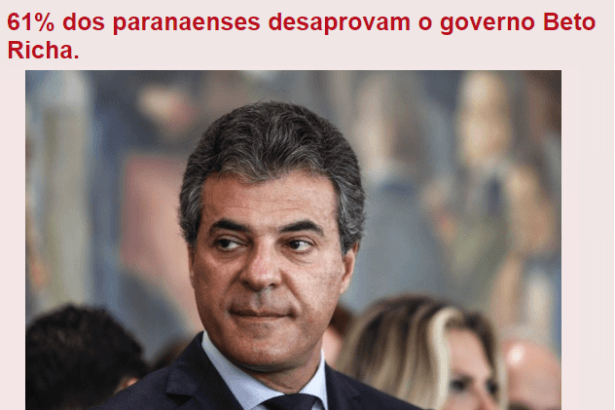 Portal 98 FM Curitiba divulga pesquisa sobre a popularidade do Governador Beto Richa