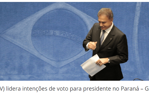 Portal Alvaro Dias divulga pesquisa realizada no Estado do Paraná sobre a Situação Eleitoral para Presidente do Brasil