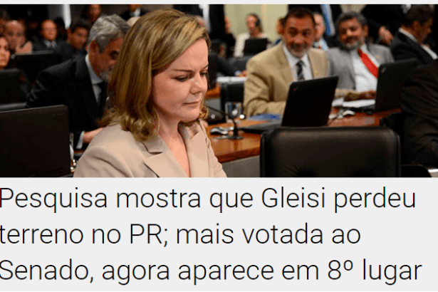 Blog Igor Teixeira divulga pesquisa sobre a popularidade dos candidatos a Senador(a) do Estado do Paraná
