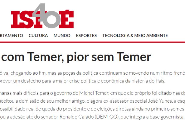 Revista Isto É - Leonardo Attuch comenta pesquisa Nacional sobre eleições diretas, caso Presidente Michel Temer perca o mandato nos próximos anos