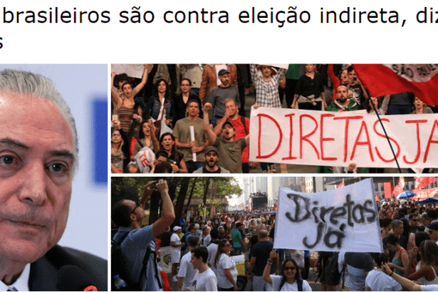 Site do Dep. Luiz Couto divulga pesquisa Nacional sobre eleições diretas, caso Presidente Michel Temer perca o mandato nos próximos anos