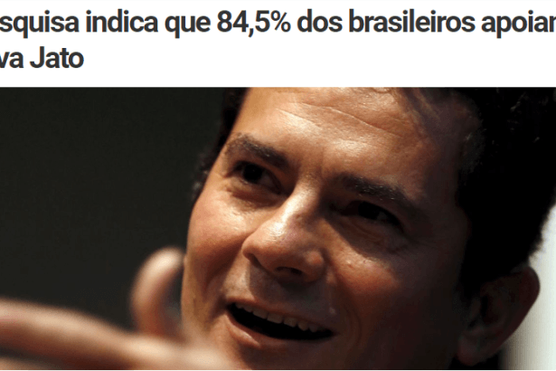 Site Ecos Da Notícia divulga pesquisa Nacional com a opinião dos Brasileiros sobre Operação Lava Jato
