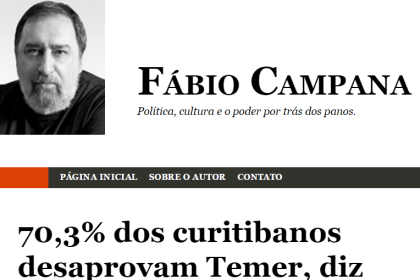 Fábio Campana divulga resultados da pesquisa realizada pela Paraná Pesquisas no município de Curitiba sobre avaliação da administração Federal.