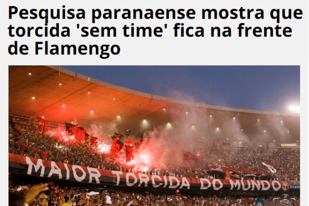 Site CATVE.com divulga pesquisa sobre a preferência dos Brasileiros com relação aos Times de Futebol