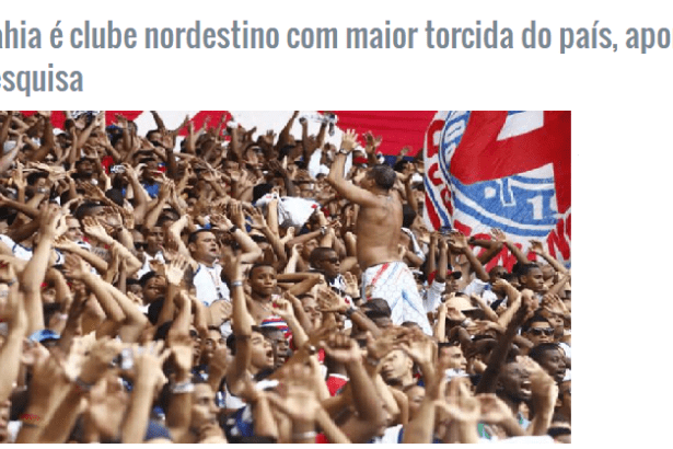 Portal Vem Ver Cidade divulga pesquisa sobre a preferência dos Brasileiros com relação aos Times de Futebol