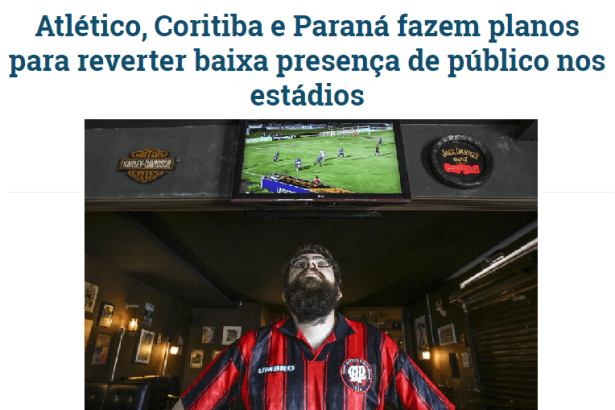 Gazeta do Povo - Esportes divulga pesquisa sobre os Times Brasileiros de Futebol