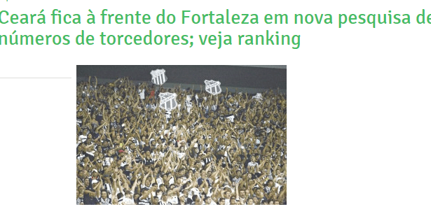 Rádio Verdes Mares divulga pesquisa sobre a preferência dos Brasileiros com relação aos Times de Futebol