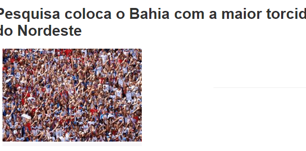 Site Pernambuco divulga pesquisa sobre a preferência dos Brasileiros com relação aos Times de Futebol