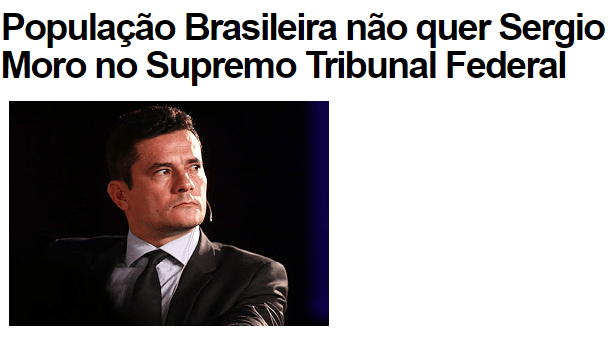 Blog do Maicon Sousa divulga pesquisa realizada pela Paraná Pesquisas com a opinião dos Brasileiros sobre o substituto do Ministro do STF