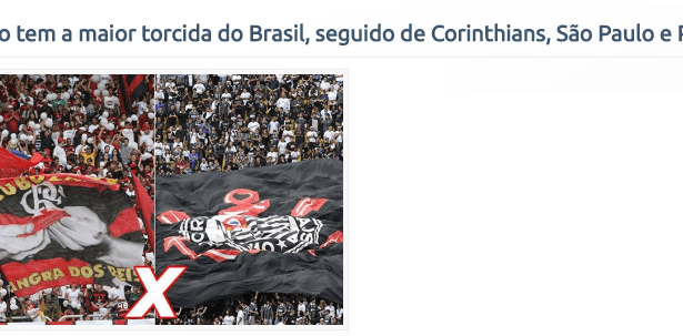 Diamante Online.com.br divulga pesquisa sobre a preferência dos Brasileiros com relação aos Times de Futebol