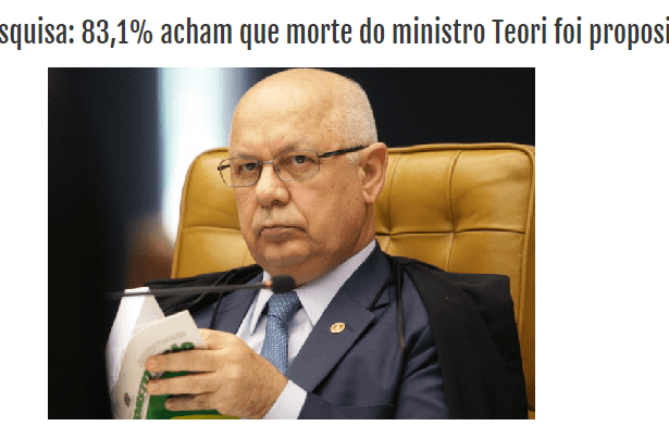 Altinho Show divulga pesquisa realizada pela Paraná Pesquisas sobre o acidente aéreo com o Ministro do STF