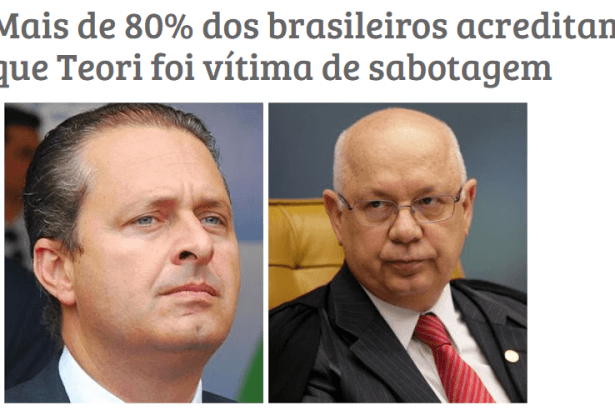 Blog Agreste no Ar divulga pesquisa realizada pela Paraná Pesquisas sobre o acidente aéreo com o Ministro do STF