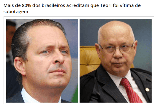 Agreste Conectado divulga pesquisa realizada pela Paraná Pesquisas sobre o acidente aéreo com o Ministro do STF