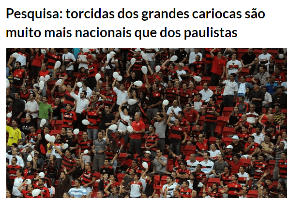 Site ESPN.uol.com.br divulga pesquisa sobre a preferência dos Brasileiros com relação aos Times de Futebol
