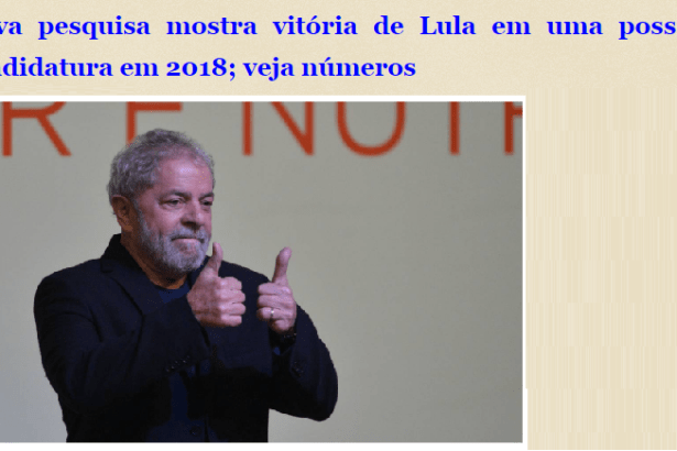 Portal Juru Em Destaque divulga pesquisa com a opinião dos brasileiros sobre as eleições Presidências em 2018