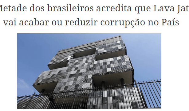 Site Anti-Corruption Digest divulga pesquisa com a opinião dos brasileiros sobre a Operação Lava Jato