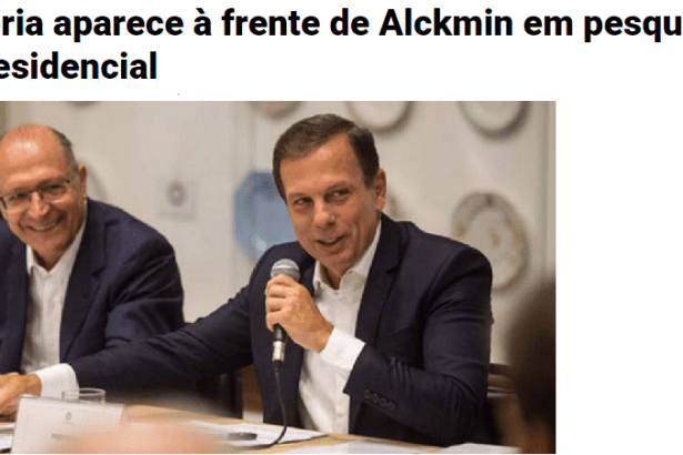 Notícias De Urucuí divulga pesquisa nacional realizada pela Paraná Pesquisas sobre o Prefeito João Doria da cidade de São Paulo