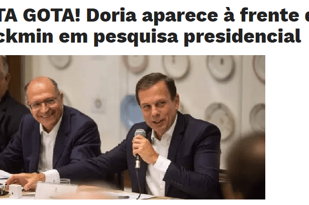 Blog Do Mago divulga pesquisa nacional realizada pela Paraná Pesquisas sobre o Prefeito João Doria da cidade de São Paulo