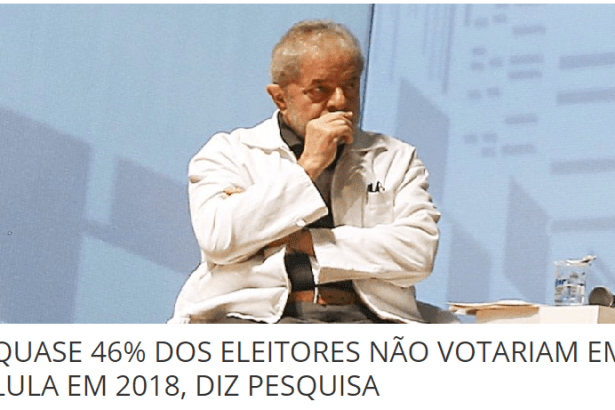 Blog Do Raynon Júnior divulga pesquisa realizada pela Paraná Pesquisas com a opinião dos Brasileiros sobre o ex-Presidente Lula