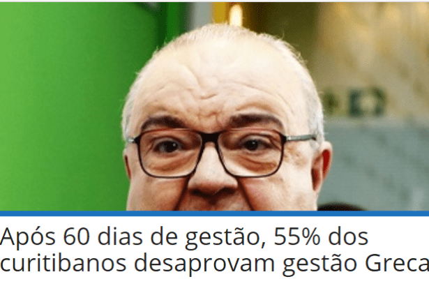 Jornal Do Povo Paraná divulga pesquisa sobre a avaliação da administração do Prefeito de Curitiba, Rafael Greca