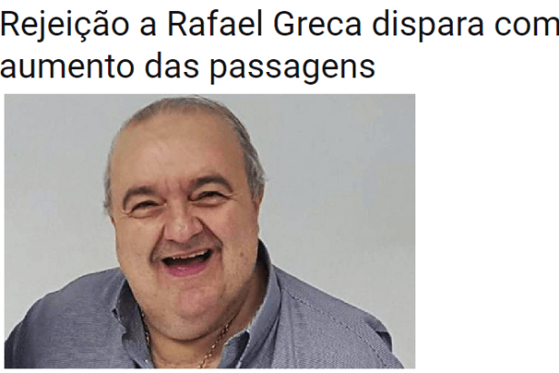 Site Poliarquia divulga pesquisa sobre a avaliação da administração do Prefeito de Curitiba, Rafael Greca