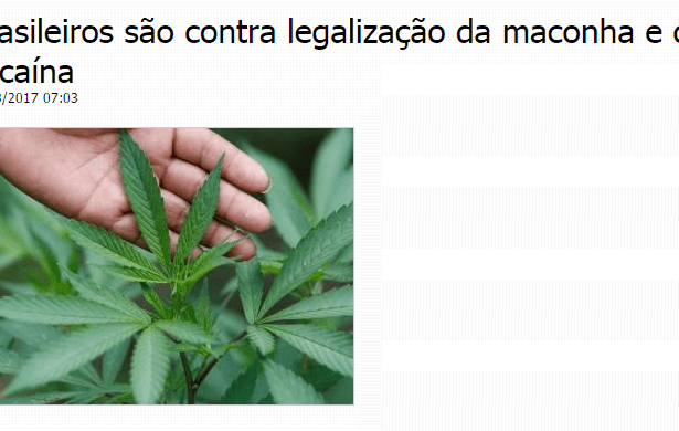 Portal de Notícias SG 10 divulga pesquisa com a opinião dos Brasileiros sobre a legalização da maconha e da cocaína