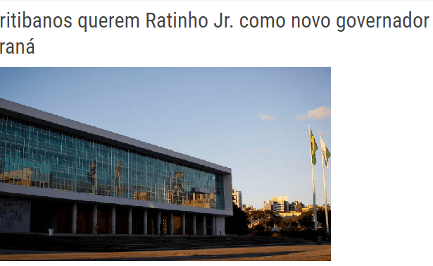Portal Notícias Curitiba divulga pesquisa com a opinião dos Curitibanos sobre as eleições para Governador do Paraná
