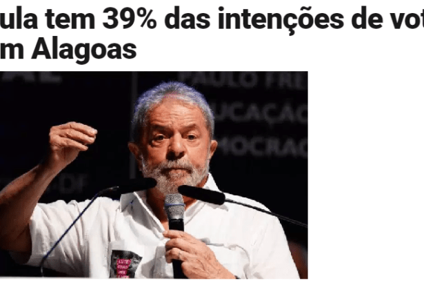 Veja.com - Coluna Radar On-Line divulga pesquisa realizado no Estado de Alagoas sobre a eleição Presidencial de 2018