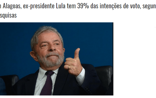 Adalberto Gomes Notícias divulga pesquisa realizado no Estado de Alagoas sobre a eleição Presidencial de 2018