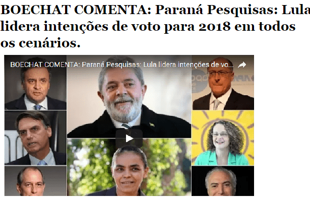 Portal Digoreste Notícias divulga pesquisa com a opinião dos brasileiros sobre as eleições Presidências em 2018