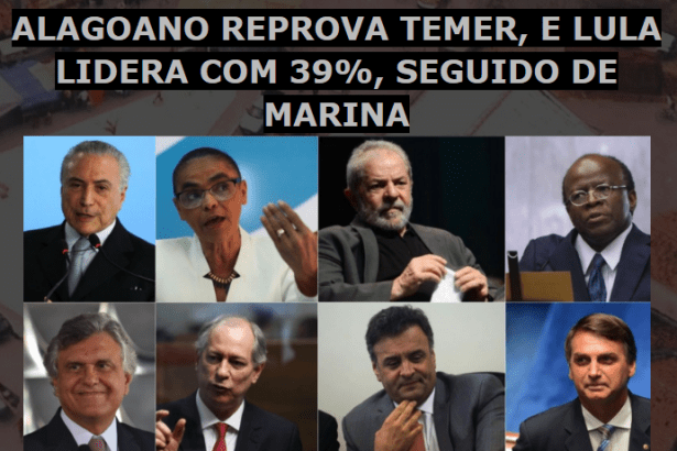 Portal Do Agreste divulga pesquisa realizado no Estado de Alagoas sobre a eleição Presidencial de 2018