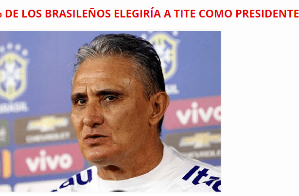 Portal La Conexion USA.com divulga pesquisa sobre uma possível candidatura do Técnico Tite a Presidente do Brasil