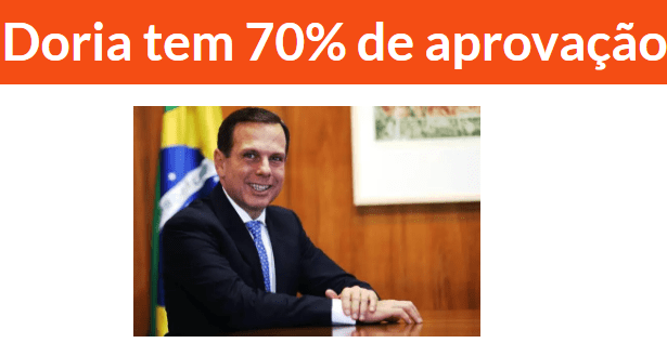 Blog Junior de Longe divulga pesquisa realizada no município de São Paulo sobre a popularidade do Prefeito João Doria