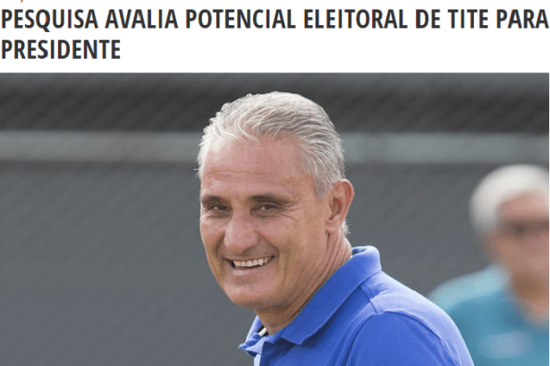 Diário do Poder divulga pesquisa sobre uma possível candidatura do Técnico Tite a presidente do Brasil
