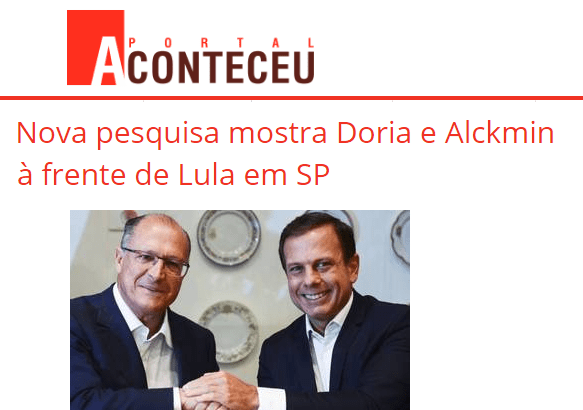 Portal Aconteceu divulga pesquisa realizada em São Paulo sobre a disputa eleitoral para Presidente do Brasil