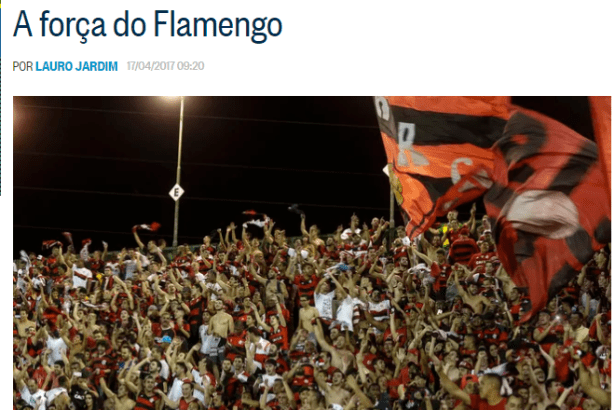 O Globo - Lauro Jardim divulga pesquisa realizado em Alagoas sobre a preferência dos Alagoanos pelos times brasileiros