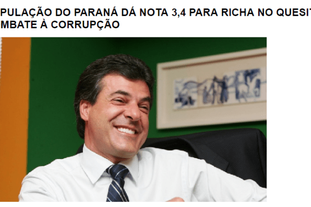 Portal Nova Santa Rosa divulga pesquisa realizada no Estado do Paraná sobre a popularidade do Governador Beto Richa