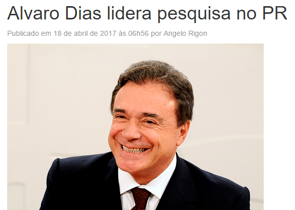 Portal Angelo Rigon divulga pesquisa realizada no Estado do Paraná sobre a disputa eleitoral para Presidente do Brasil