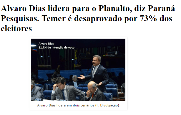 Blog Terceiro Caderno divulga pesquisa realizada no Estado do Paraná sobre a disputa eleitoral para Presidente do Brasil