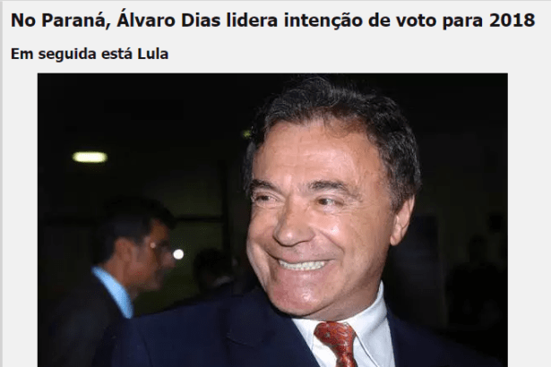 Portal Outer Space divulga pesquisa realizada no Estado do Paraná sobre a disputa eleitoral para Presidente do Brasil